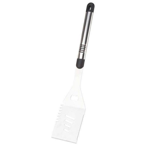 Omaha Premium BBQ Spatula, 19 mm Gauge, Stainless Steel Blade, Stainless Steel, Aluminum Handle BBQ-8112443A